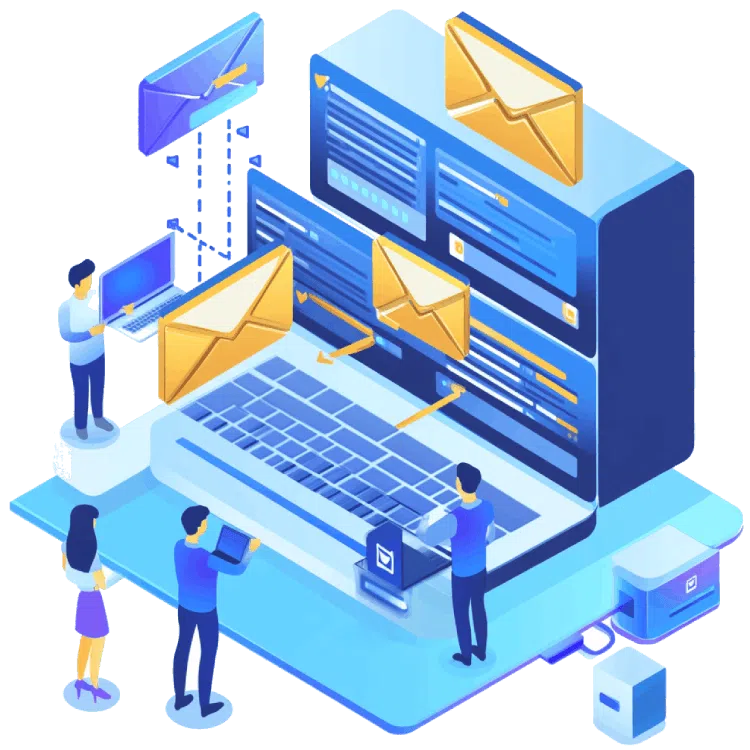 representative diagram of e-mail address migration